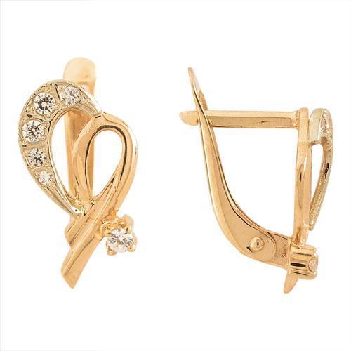Серьги из золота 585 пробы 32-0079 Серьги из золота 585 пробы 32-0079