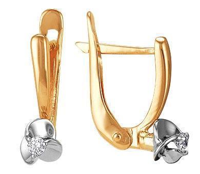 Серьги из золота 585 пробы 32-0123