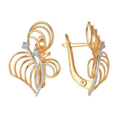Серьги из золота 585 пробы 32-0136 Серьги из золота 585 пробы 32-0136