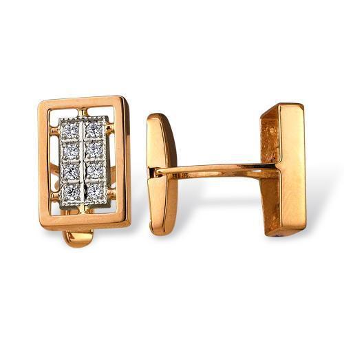 Запонки из золота 585 пробы 39-0002