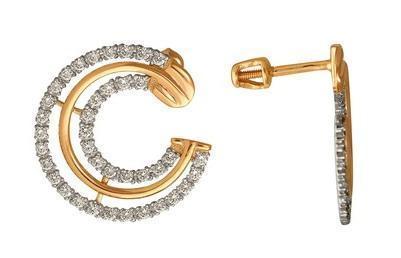 Серьги из золота 585 пробы 42-0008 Серьги из золота 585 пробы 42-0008