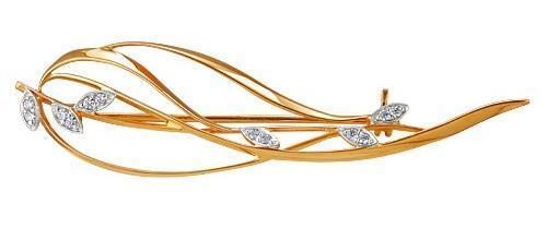 Брошь из золота 585 пробы 44-0003 Брошь из золота 585 пробы 44-0003