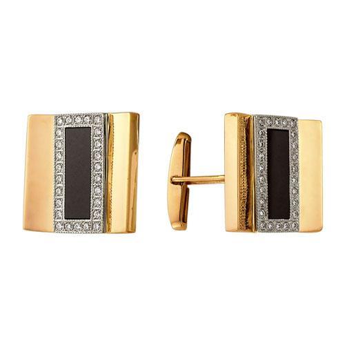 Запонки из золота 585 пробы 49-0001