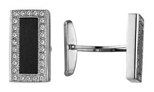 Запонки из серебра 925 пробы 49-0002-s