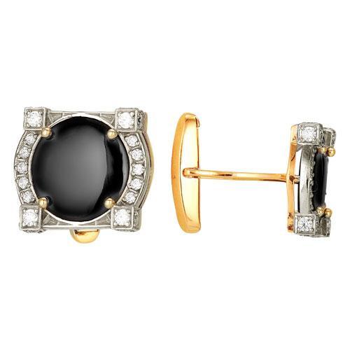 Запонки из золота 585 пробы 49-0003