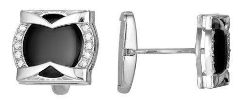 Запонки из серебра 925 пробы 49-0006-s