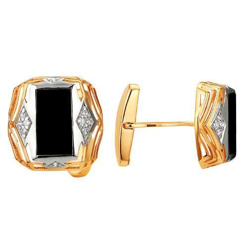 Запонки из золота 585 пробы 49-0009