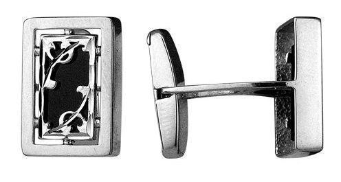 Запонки из серебра 925 пробы 59-0007-s