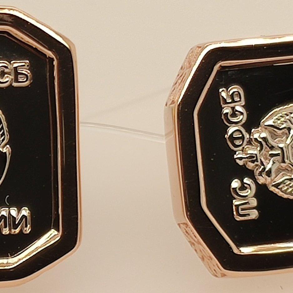 Запонки из золота 585 пробы