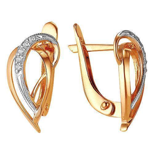 Серьги из золота 585 пробы 32-0122 Серьги из золота 585 пробы 32-0122