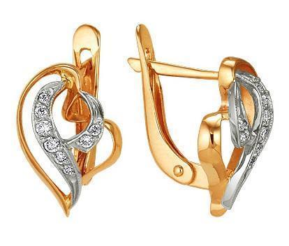 Серьги из золота 585 пробы 32-0129