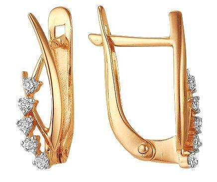 Серьги из золота 585 пробы 32-0141 Серьги из золота 585 пробы 32-0141