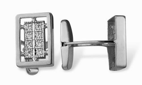 Запонки из серебра 925 пробы 39-0002-s