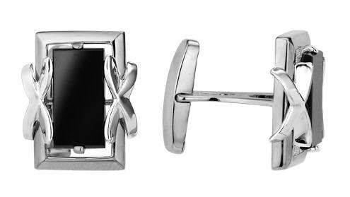 Запонки из серебра 925 пробы 39-0006-s