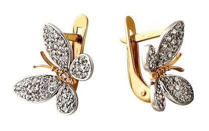 Серьги из золота 585 пробы 42-0011