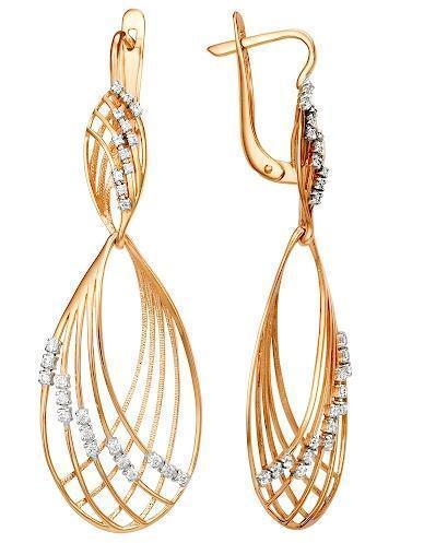 Серьги из золота 585 пробы 42-0012 Серьги из золота 585 пробы 42-0012