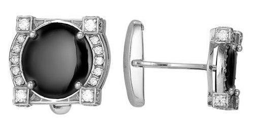 Запонки из серебра 925 пробы 49-0003-s