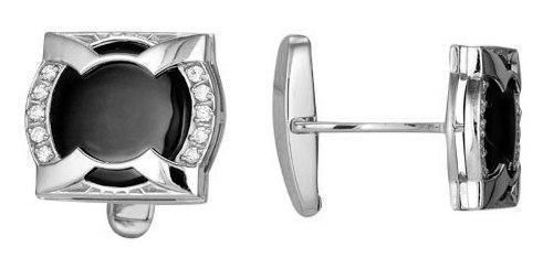 Запонки из серебра 925 пробы 49-0004-s