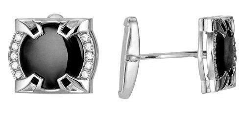 Запонки из серебра 925 пробы 49-0007-s