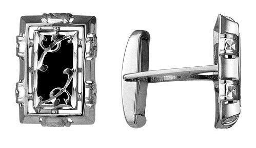 Запонки из серебра 925 пробы 59-0014-s